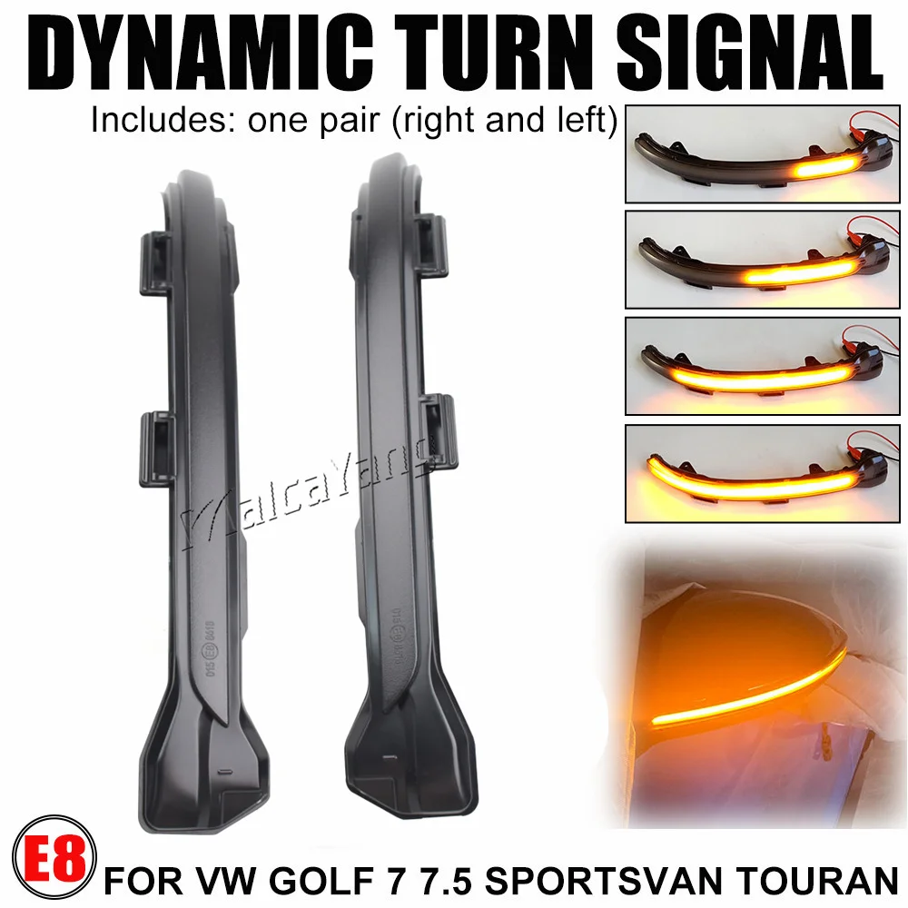 Für VW Volkswagen Golf 7 Jetta MK7 19 VII MK7 Golf 7.5 GTI R Touran LED Dynamischer Blinker Seitenspiegel Indikatorlicht – Detail 7