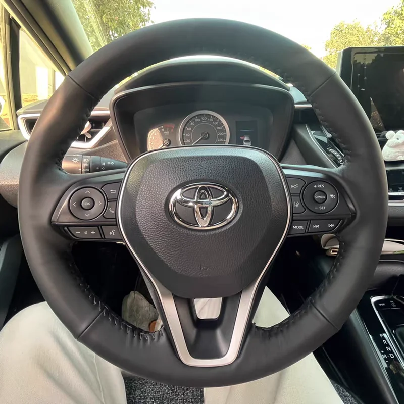 Niestandardowy pokrowiec na kierownicę samochodową w 100% pasujący do Toyota Avalon Camry 2018-2022 Crown 2018-2022 Corolla 2018 2019 2020 2021 2022 RAV4