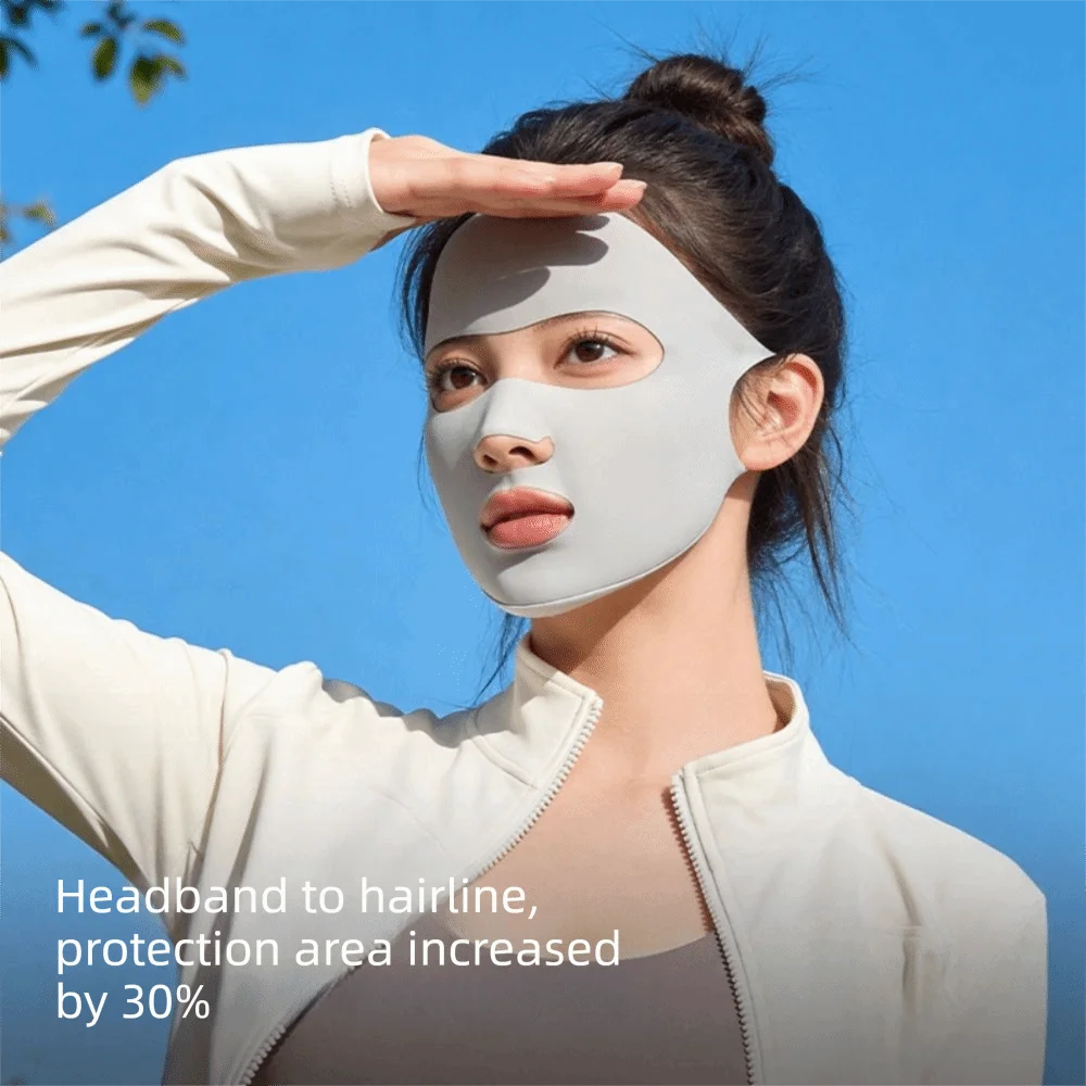 

Elastic Summer Ice Silk Mask Breathable Thin Face Cover Sunshade Sunscreen Veil Face Gini Mask Cycling