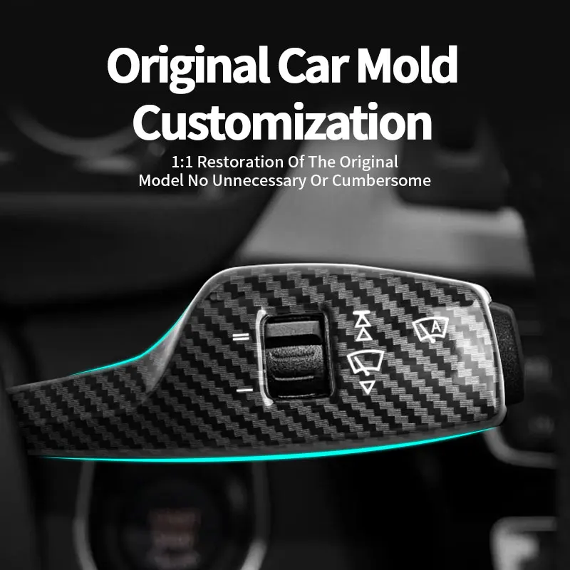 For BMW 5 Series F10 GT (2011-2017) Car Steering Column Shifter Cover Gear Shift Lever Carbon Fiber Auto Interior Accessories