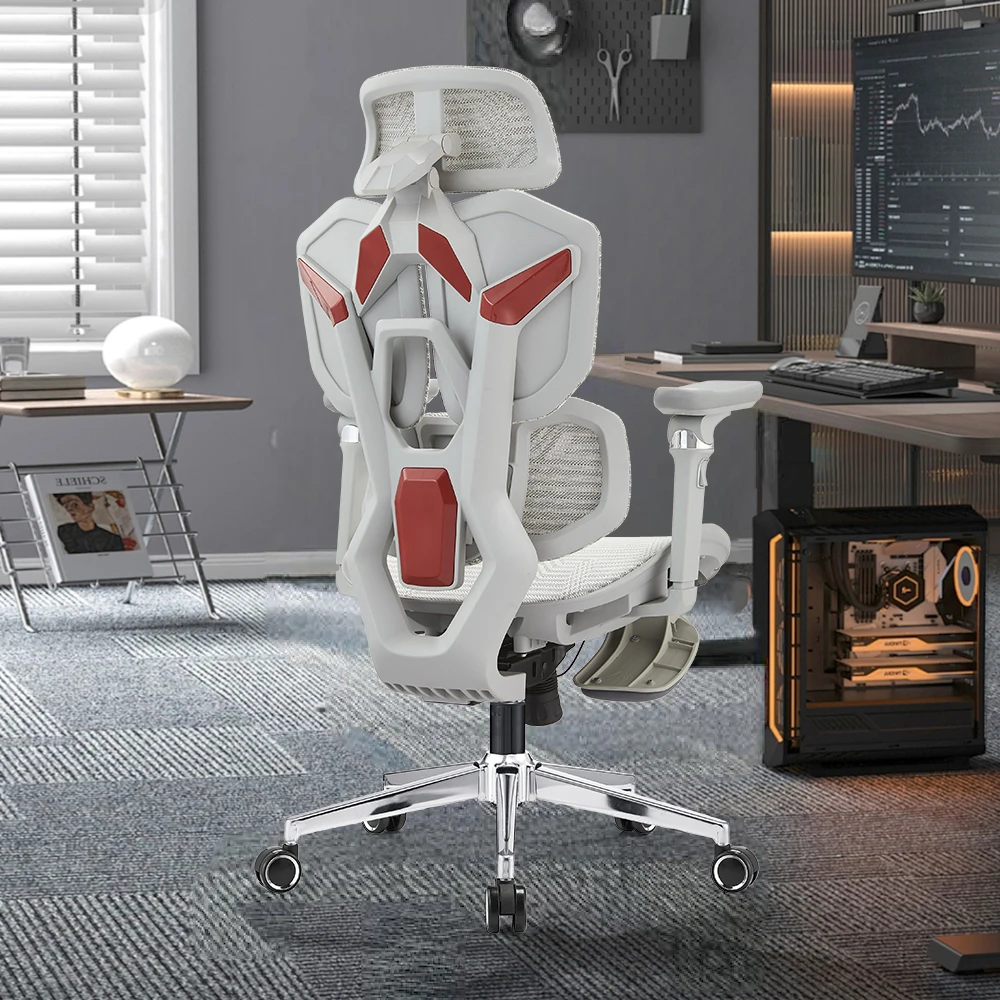 Silla De Oficina Para Juegos Wholesale China Low Price Custom Pc Reclining Ergonomic Gray Expansive Gaming Chair with Footrest