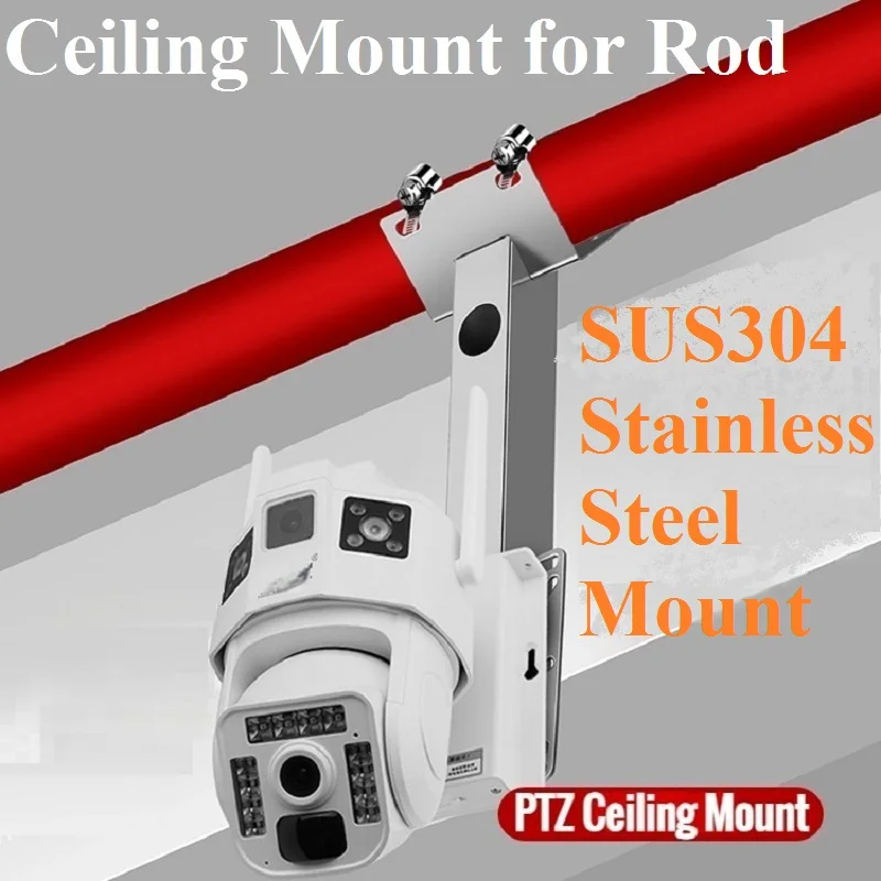 SUS304 Stainless Steel Mount Cross Arm Rod Outdoor Bracket Wall / Rod Vertical Ceiling for Speed Dome PTZ Camera / Bullet Camera
