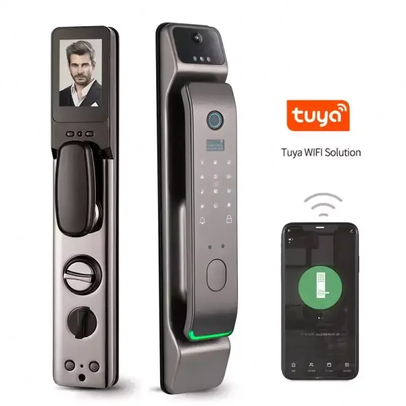 

Smart Lock unlock way 3D Face Recognition Fingerprint Password Key IC Card App Tuya Wifi Zigbee for outdoor