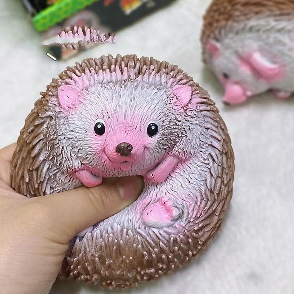 Stress Ball Animals Cartoon Hedgehog Decompression Toys Quick Rebound TPR Fidget Toys Kids Fun Squeeze Toys Stress Reliever