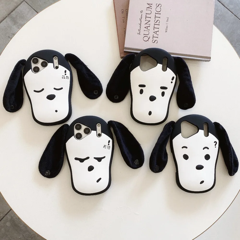 Adorable Dog Phone Case with Hand Strap for iPhone 13 14 15 16 17 Pro Max Plus, Cute Animal Design