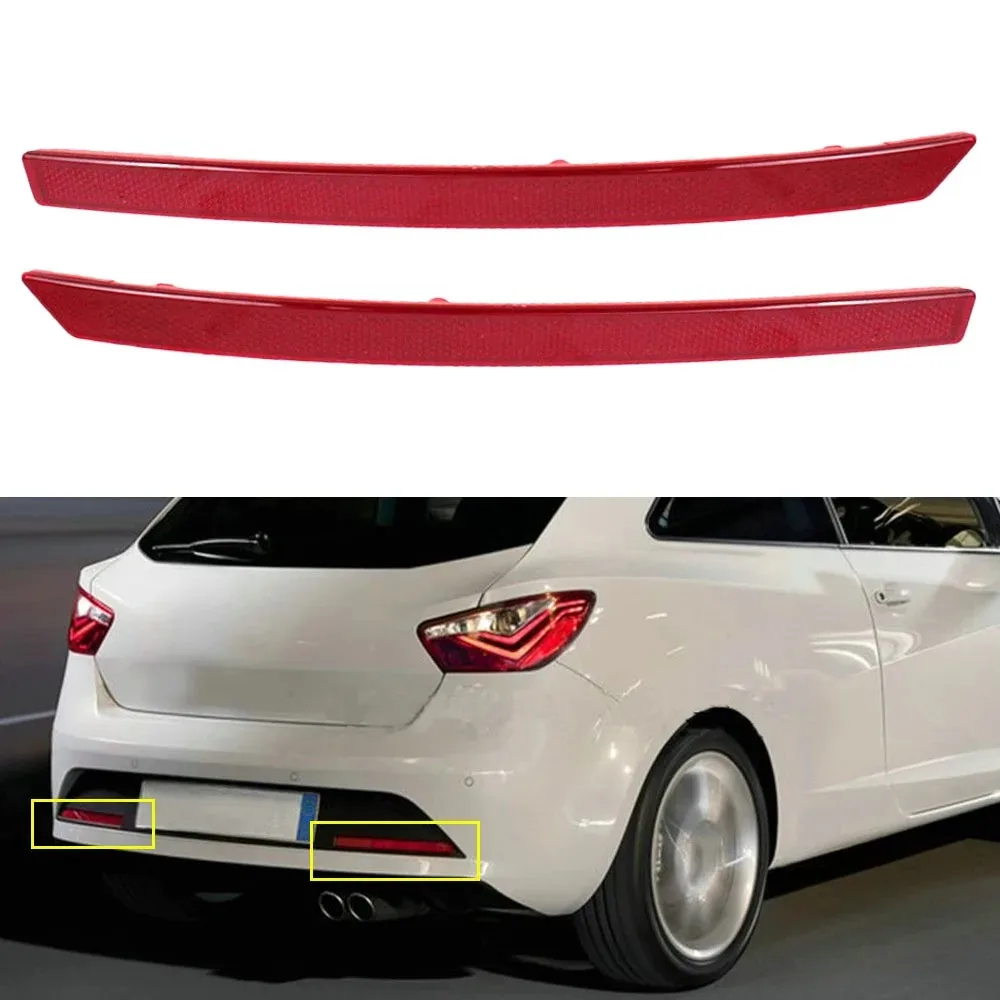 6J3945105D, 6J3945106D LH/RH Car Reflector Lamp Rear Bar Lamp Tail Signal Light Trim for Seat Ibiza FR 12-17 Reflective Strips