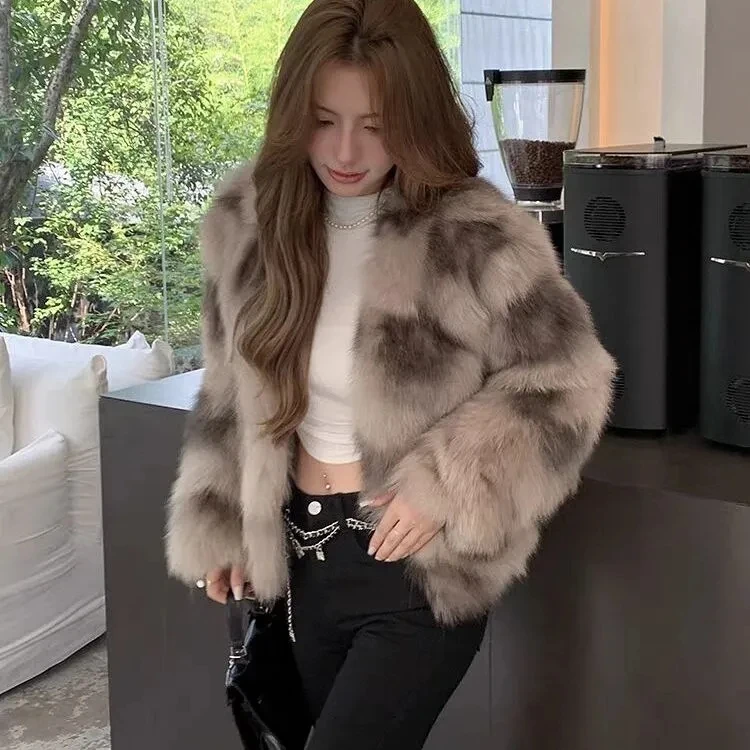 صديقة للبيئة معطف الفرو 2025 شتاء جديد Sle المرأة Faion تنوعا ort معطف الراقية الشعور دائم السيدات Jaet #3