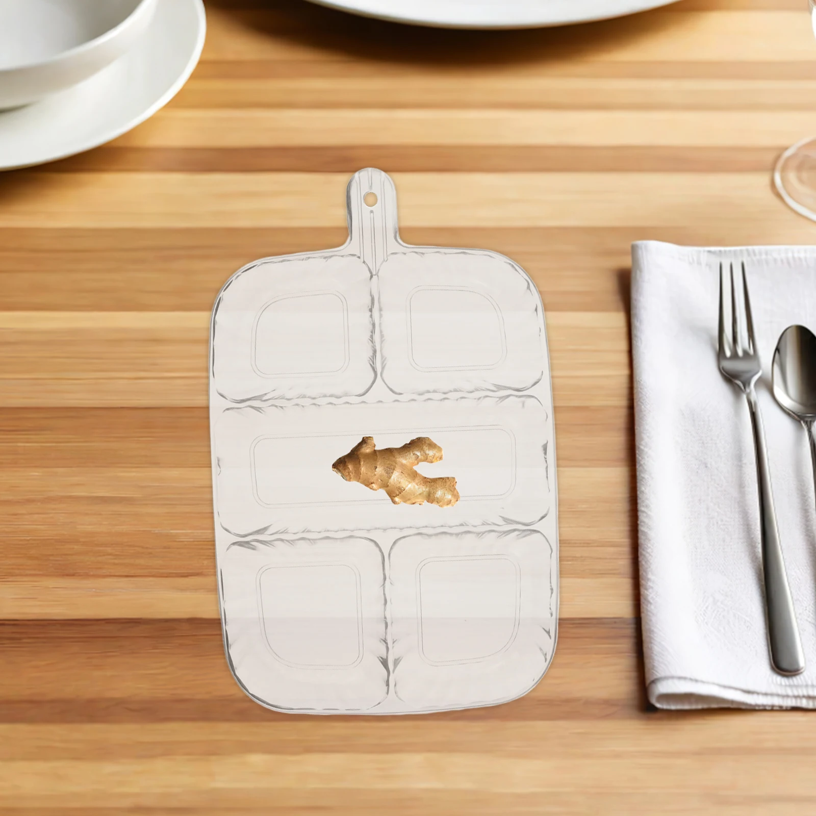 

3 Pcs Kitchen Storage Tray Dry Fruit Divided Appetizer Snack Organizer Countertop Transparent Food Preparation