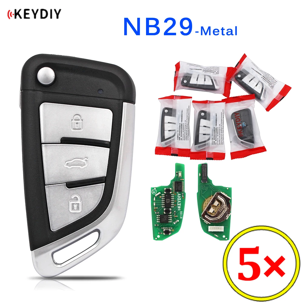 

5 шт./лот KEYDIY Universal NB Series многофункциональный пульт дистанционного управления NB29 с металлическими кнопками для KD900 KD-X2 все функции в одном