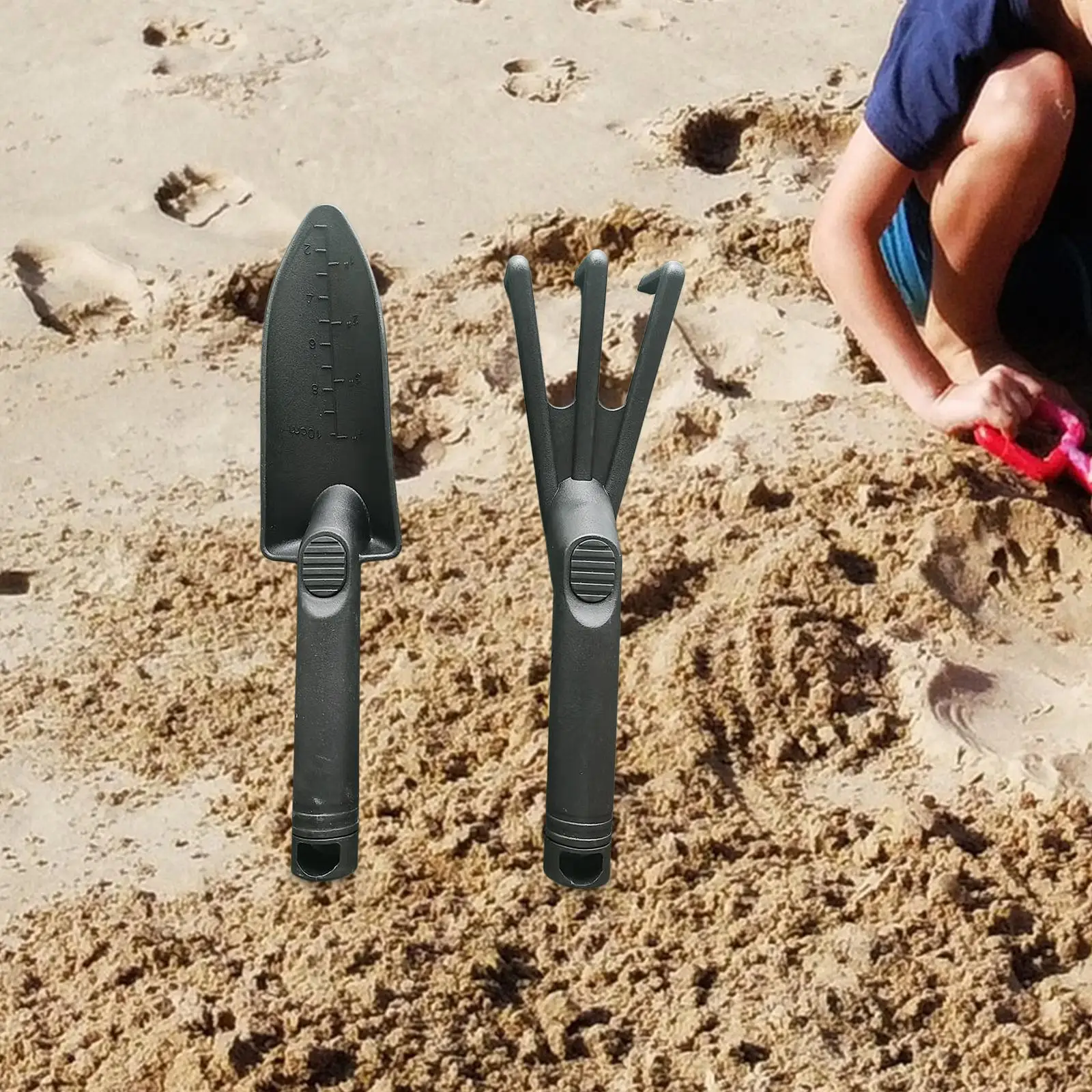 Metal Detector Accessories Treasure Hunting Tools Spade Rake Portable Sand Spade Metal Detecting Tool for Underground Kids