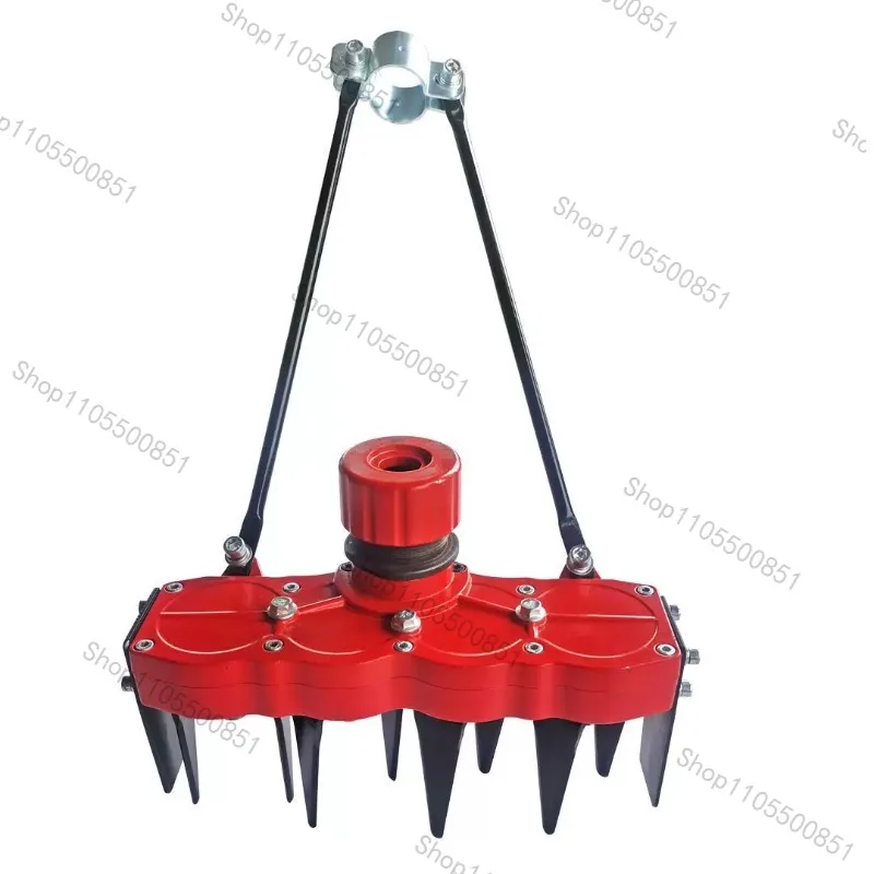 Four-tooth aluminum alloy weeding tool multi-claw rake lawn head lawn mower universal accessories weeding head