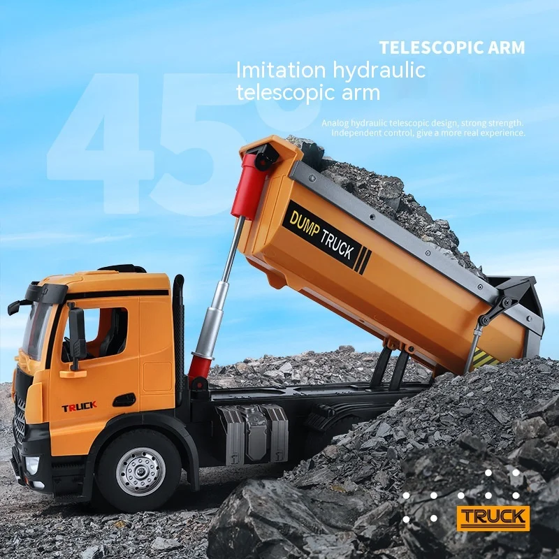 Weili 146001:14 Remote Control Soil Dump Truck Engineering Series Loading And Unloading Truck Model New Product