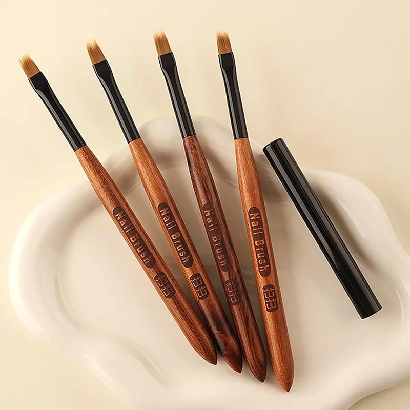 2Pc Gradient Nail Art Brush Acrylic Nail Ombre Pen DIY Gel Brushes Painting Drawing Flowers Nails Brush Manicure Tools for Salon