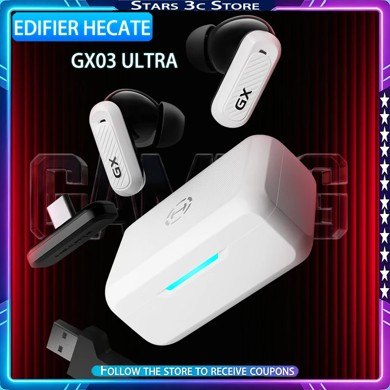 Audífonos Inalámbricos EDIFIER HECATE GX03 Ultra, Tecnología Inalámbrica de Velocidad Flash, Diseño Ergonómico, Audífonos para Juegos de Larga Duración