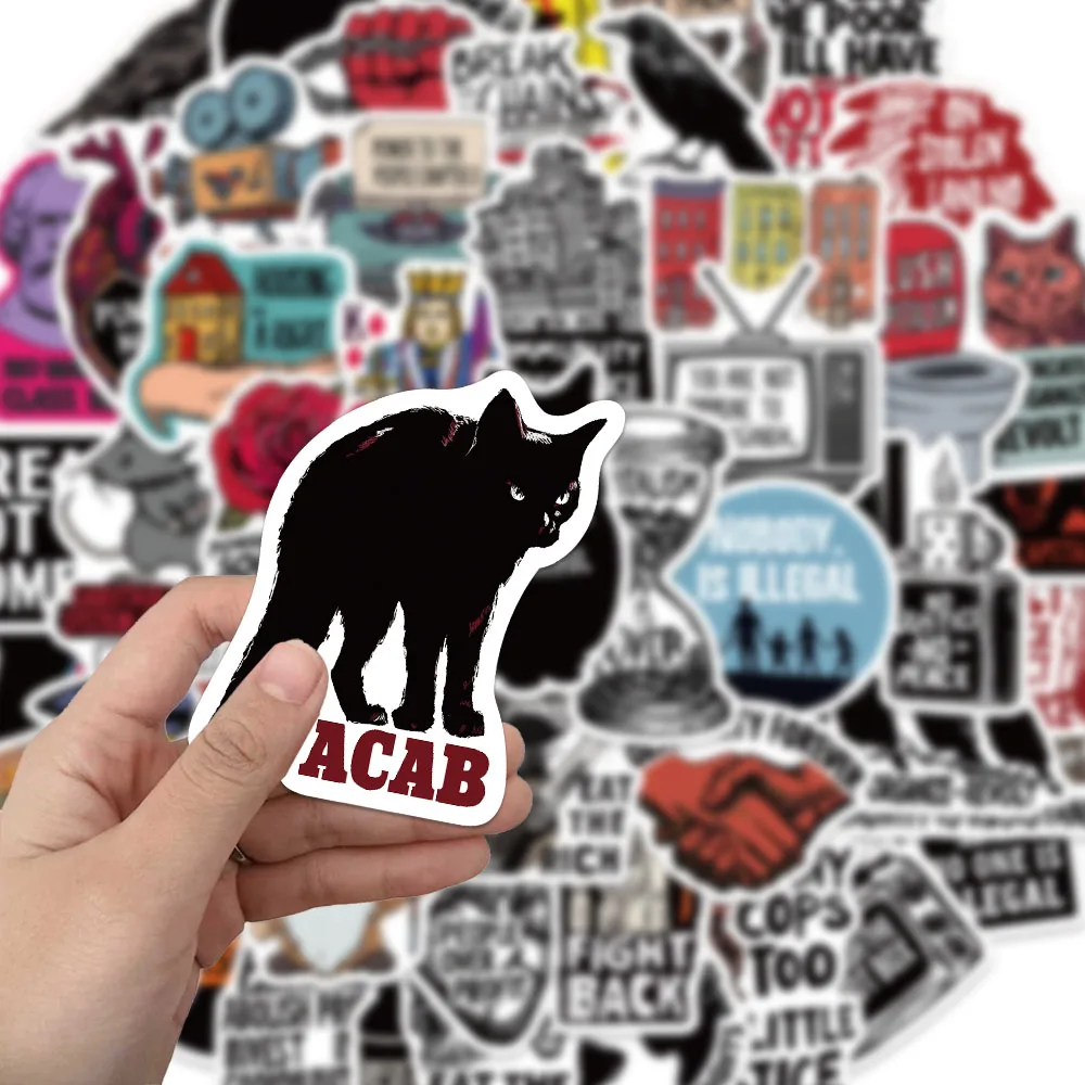 52PCS Creative Radical DIY Phone Case Notebook Decoration Personalized Decorative Stickers