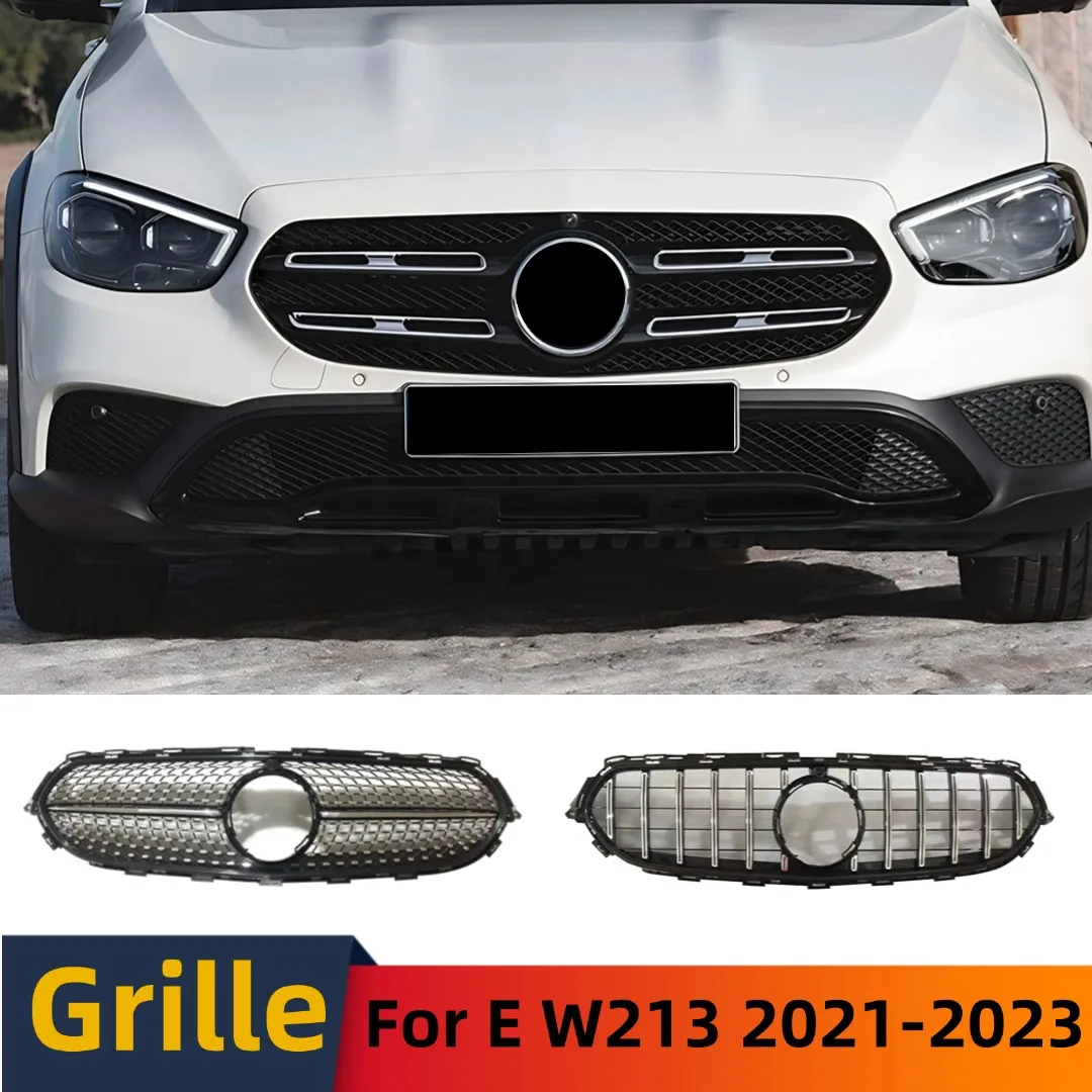 Front Mask Grid Bumper Grille Grill Tuning For Mercedes Benz E class W213 All-Terrain Avantgarde Line Estate Executive 2021-2023