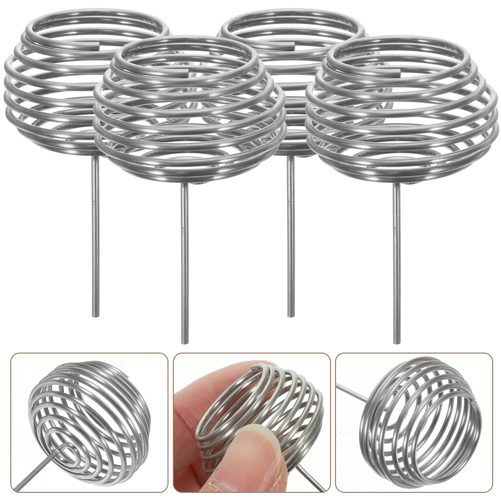 

10 Pcs Stainless Steel Boxes Reusable Planting Baskets for Pot Home Balcony Garden Easy Insert Soil Granular