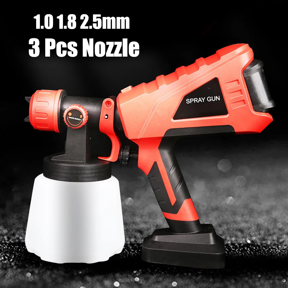 1000ml 600W Latex Paint Electric Spray Gun Portable Spray Gun 1.0mm 1.8mm 2.5mm 3 Pcs Nozzle ELIMINATE TROUBLES FOU YOU