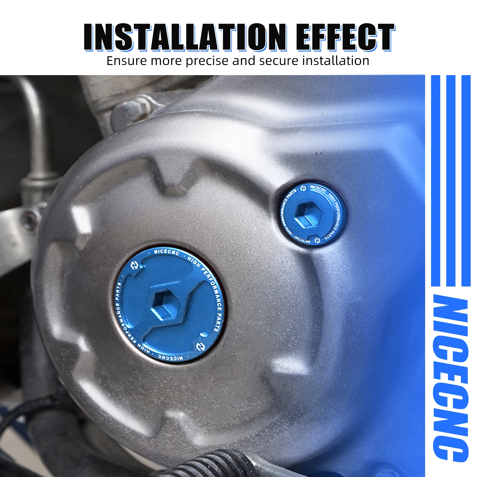 NICECNC For Yamaha Raptor 700 700R 2006-2026 Engine Plug Inspection Timing Cover Kit For Yamaha YFZ450R Grizzly ATV Accessories