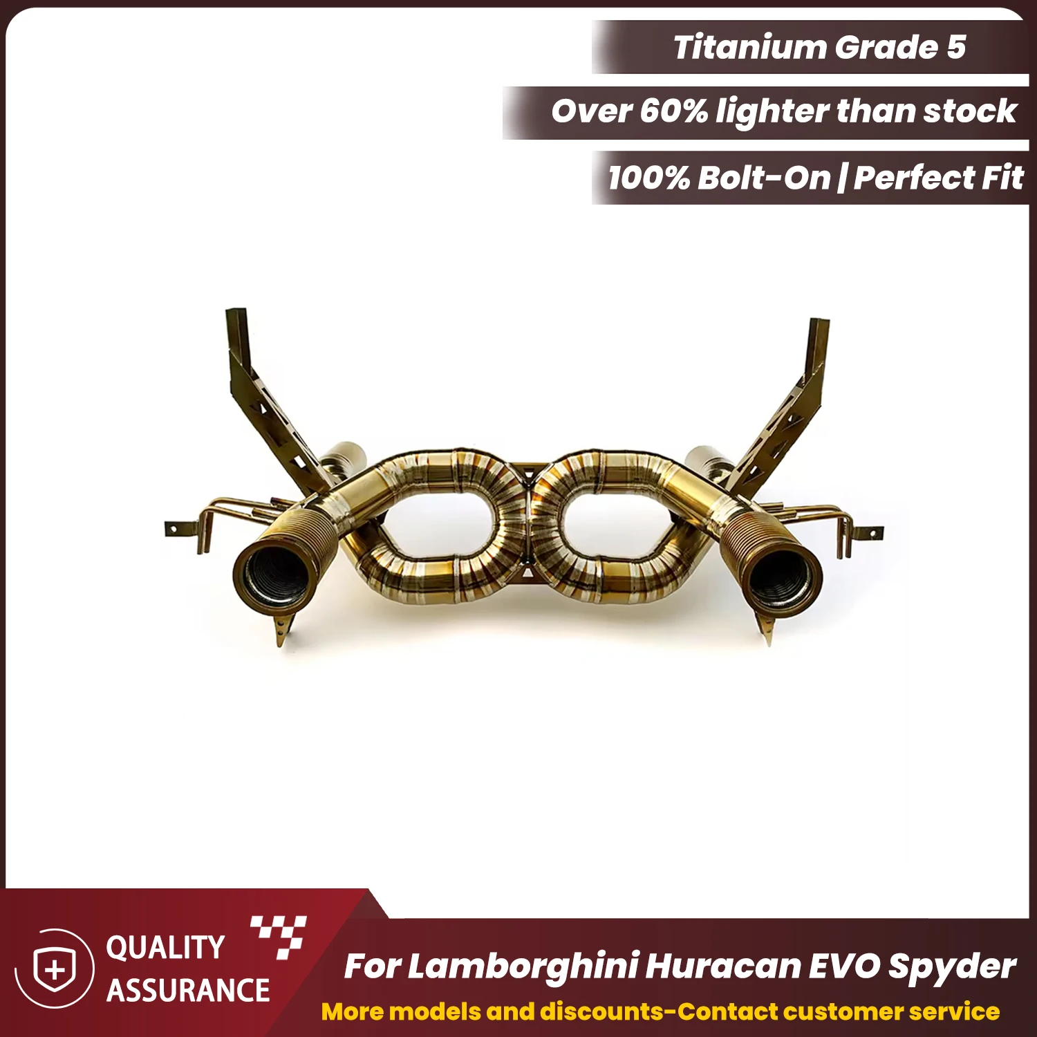 

Titanium valve Catback Exhaust ECCF for Lamborghini Huracan EVO Spyder Plug & Play No Tuning Warranty Safe