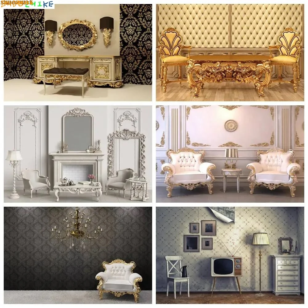 

Vintage Living Room Fireplace Western Photography Backdrop 3D Product Photo Studio Background for Subject Shooting Props