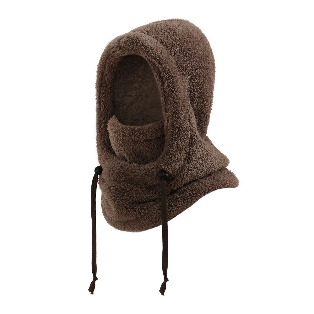 

Cute Plush Balaclava Hats Windproof Warm Ear Protection Cap One-piece Hat Scarf