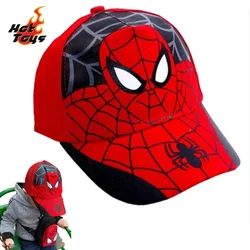 HotToys gorra de béisbol de Spiderman, periférico de superhéroe, sombreros para niños y niñas, accesorios de Cosplay, sombrero para el sol, regalo para niños, accesorio de moda de 3 a 7 años