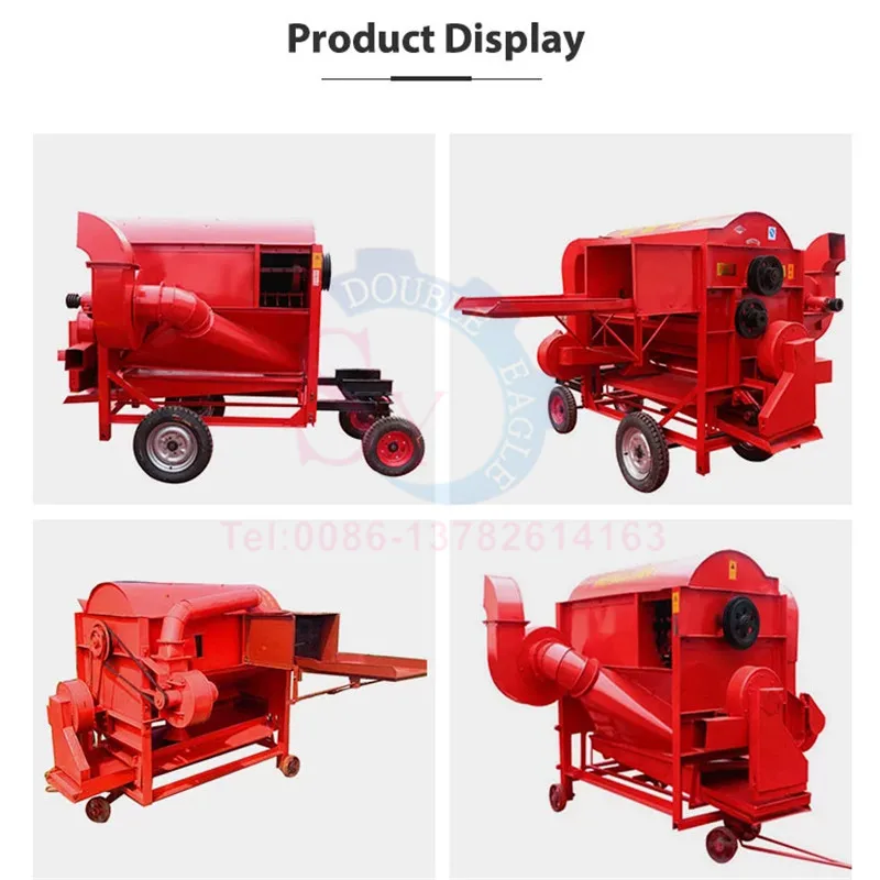 Paddy Rice And Wheat Gain Soybean Large Thresher Machine Mobile Gasoline Or Diesel Sorghum Millet Rapeseed Threshing Equipment