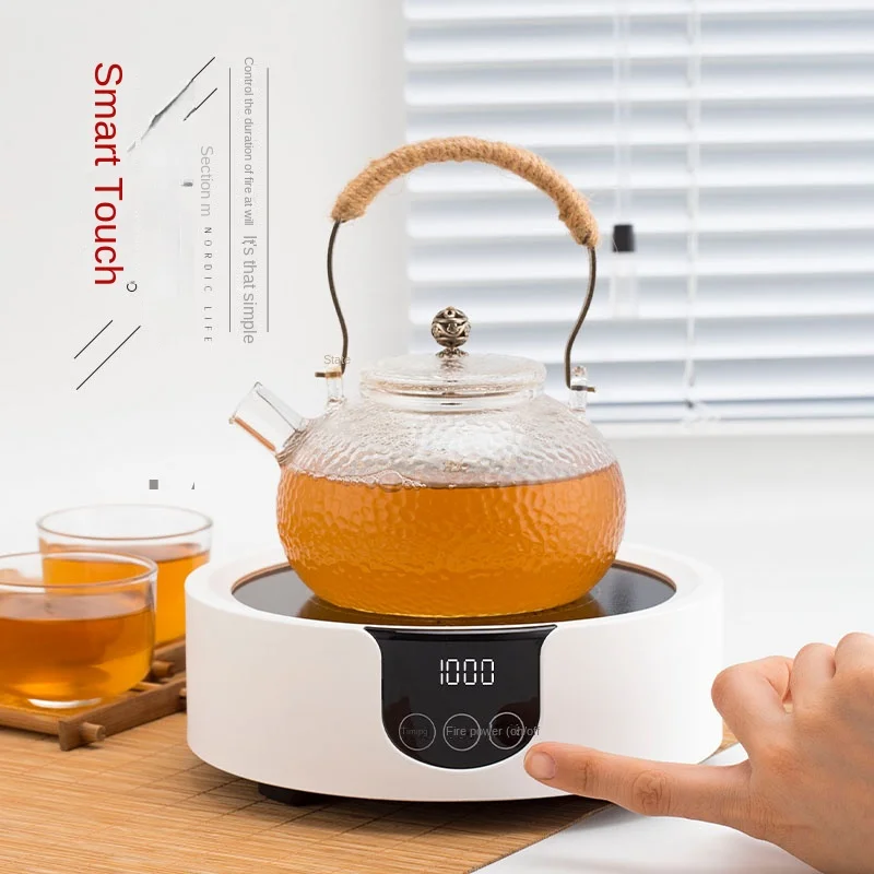 Electric Ceramic Stove Tea Stove Tea Cooker Household Intelligent Small Tea Set Mute Timing Boiling Water Glass Pot Convection