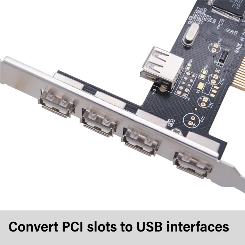 480Mbps USB 2.0 การ์ดเดสก์ท็อป PCI ถึง 5 USB 2.0 หญิงพอร์ตอะแดปเตอร์การ์ดขยายสำหรับเดสก์ท็อปอุปกรณ์เสริม