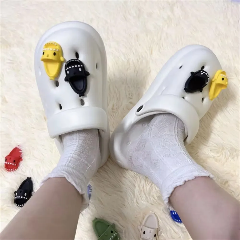 Mini Cartoon Cute Shark Charm Boy And Girl Shoe Accessories DIY Detachable Building Block Sandals Clogs Decoration Party Gift