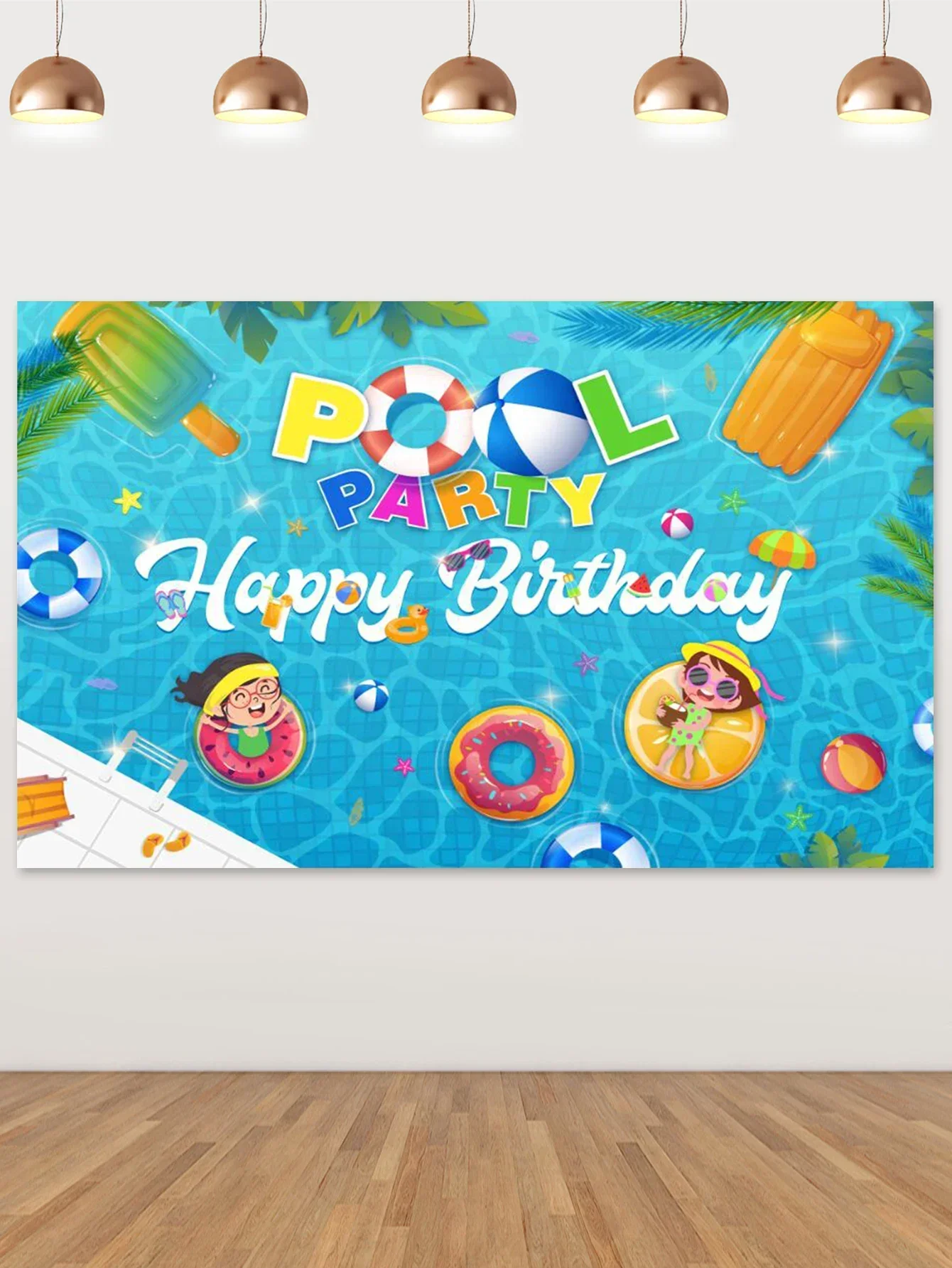 Pool Themed Party Decorations for Kids, Summer Party Decor, Background for Birthday Party