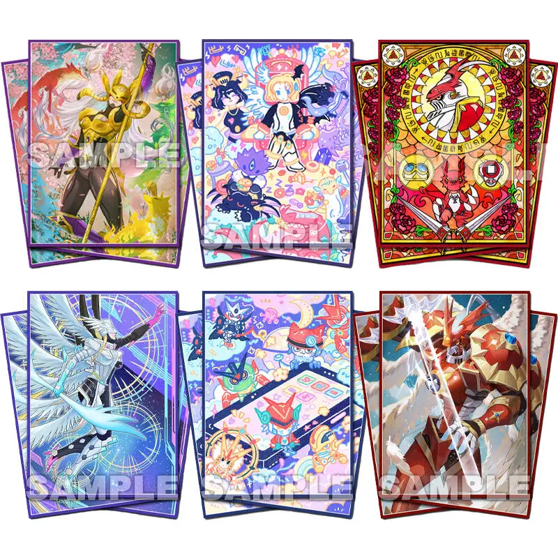 

Digimon Adventure Sakuyamon War Greymon Card Sleeve DTCG PTCG Anime Game Collection Card Protective Cover Gift Toy 67*92mm