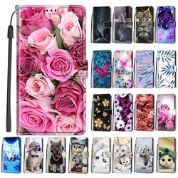 Flower Pattern Flip Case For Xiaomi Redmi 10C 10 Power Redmi10 C Redmi10C 10Power Wallet Leather Phone Case Stand Book Cover