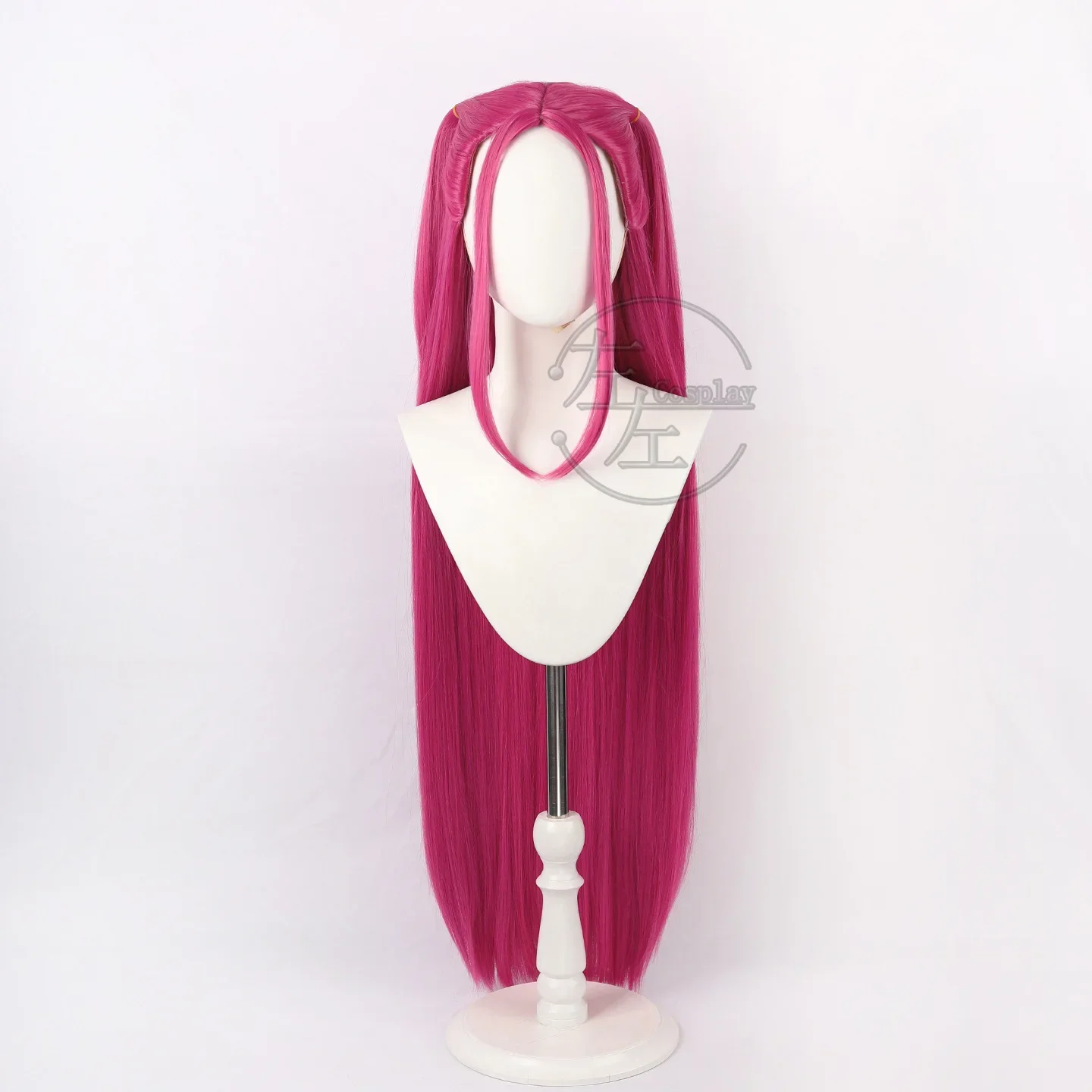 Peluca de Cosplay Demon Hunters Mira, personaje de película, peluca de juego de rol, 100cm de largo, pelo sintético resistente al calor para fiesta de mujer, peluca de Color rosa