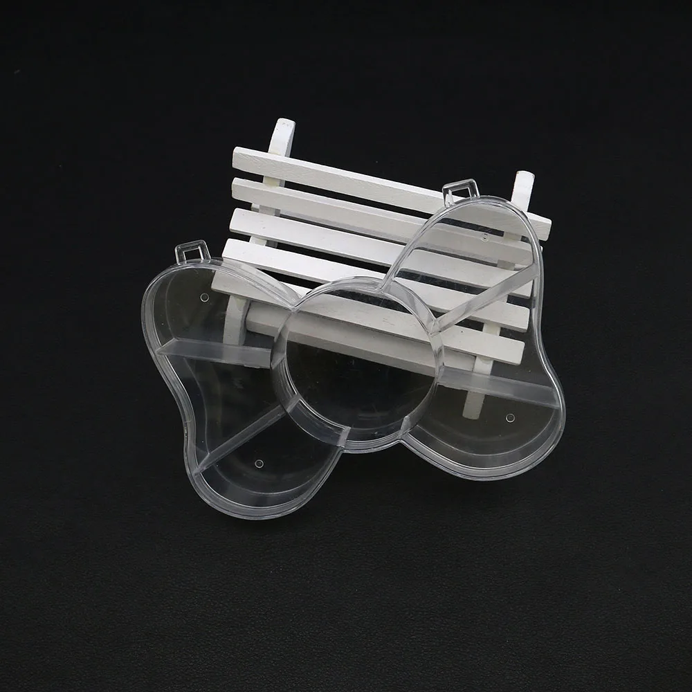 

Bow Shaped Plastic Transparent Jewelry Packaging Boxes with Lids Practical Handcrafted Boxes for Storage Organization 86x126mm