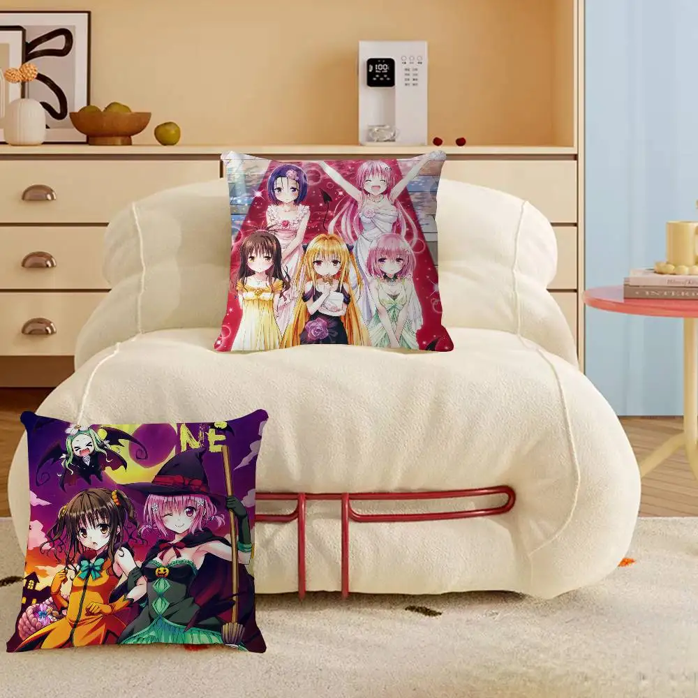 

Anime T-To Love-Ru Personalized Pillow Cover Kids Bedroom Wild Party Decor Pillowcase kid Birthday shower Gift