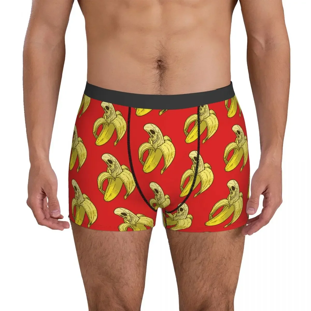 Banana Cartoon Funny Underpants Breathbale Panties Male Underwear Print Shorts Boxer Briefs