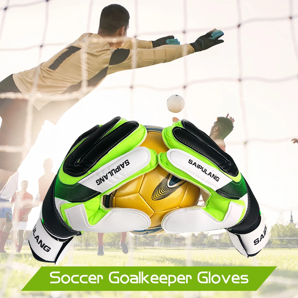 Football Goalkeeper Gloves for Kids & Adult Soccer Goalie Goalkeeping Gloves Size 7/8/9 Professional Non-slip Thick Latex Gloves