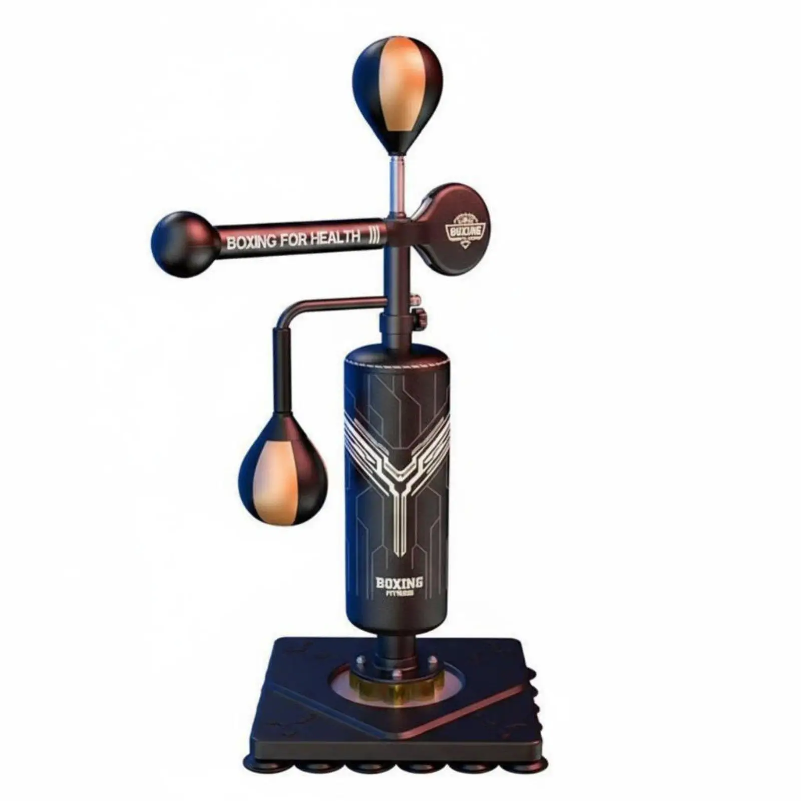 Rotating Respondive Bar Station 360° Rotation Respondive Bar Training Station Multi-Functional Boxing for Teenagers, Beginners,