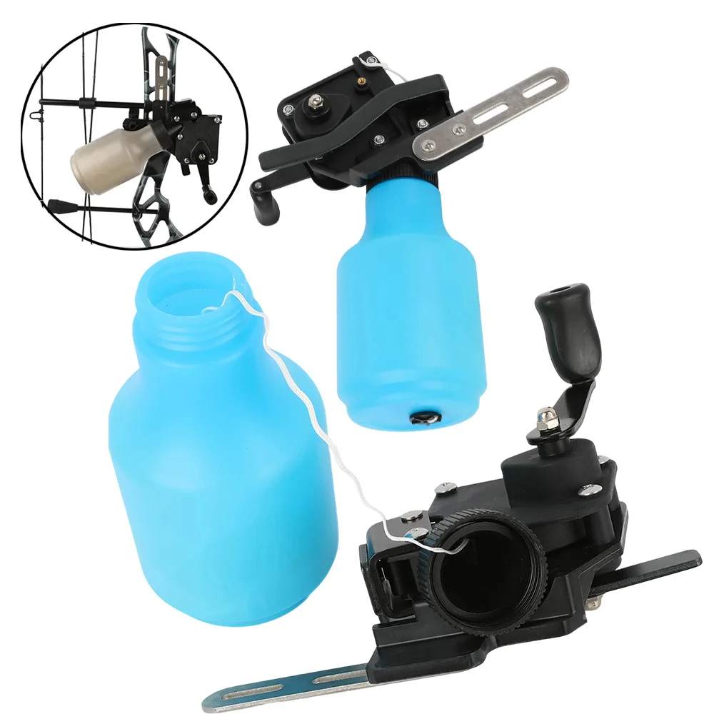 Bowfishing Rope Pot ABS Reel With 29m 1.8mm PE Fishing Line For Right Hand Compound Bow Archery Fish Shooting
