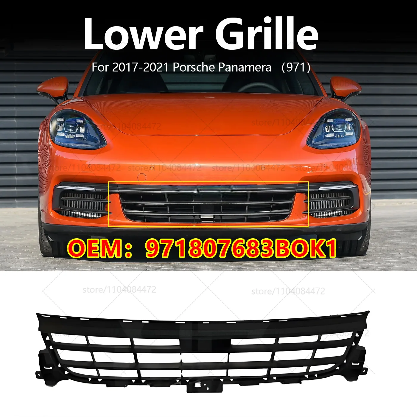 

Для Porsche 2017-2021 Panamera 971 нижняя решетка OEM 971807683B OK1 971807683B