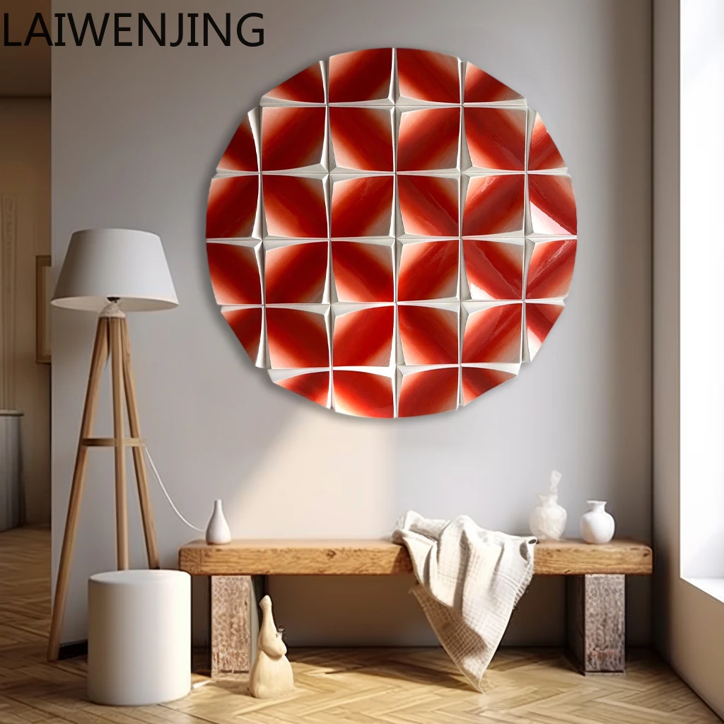 

HLZ High-End Relief Round Decorative Painting for Living Room Background Wall, Entrance, and Bedroom Hanging Art