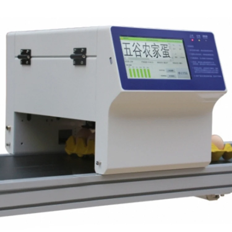 High-Speed 6 Print Head Egg Inkjet Coding Machine Conveyor New Condition Automatic Grade 600dpi For Flex Competitive Price