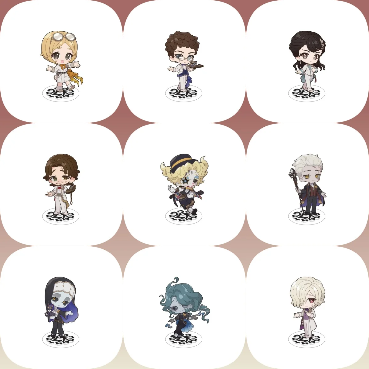 

10CM Charm Anime Identity V Acrylic Stand Model Cosplay Characters Ornament Accessories Goods Collection Gifts