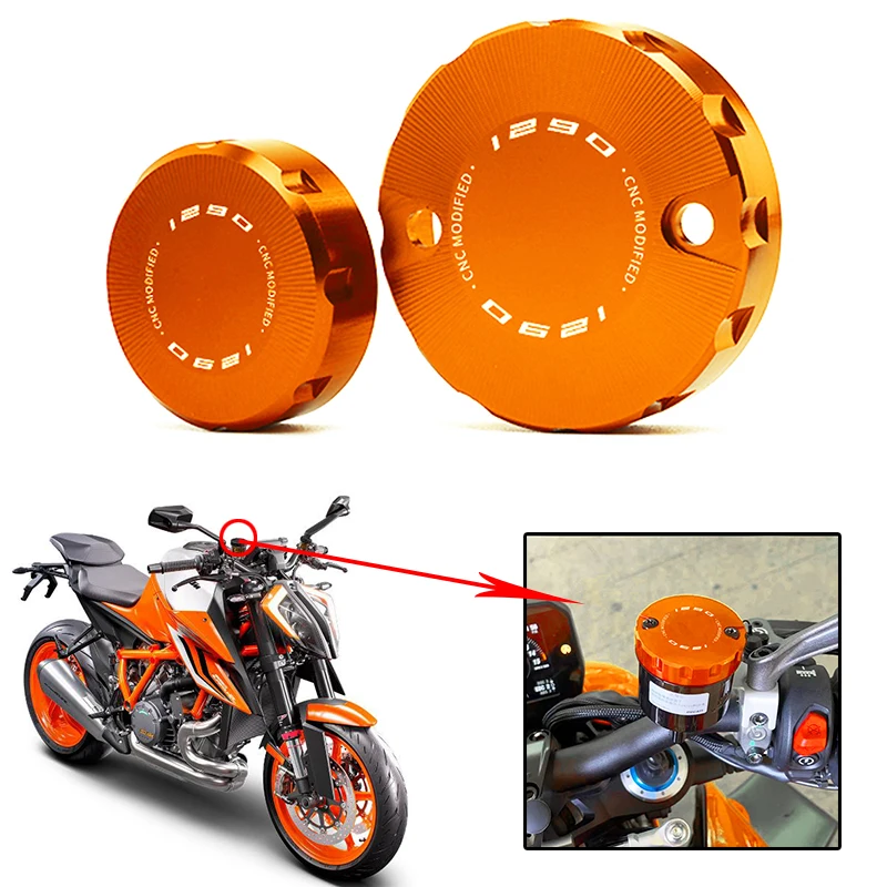 

For KTM 1290 SUPER ADVENTURE S R 1290 Super ADV R/T 1290SAS 1290 Super Duke R GT Motorcycle Front Rear Brake Fluid Reservoir Cap
