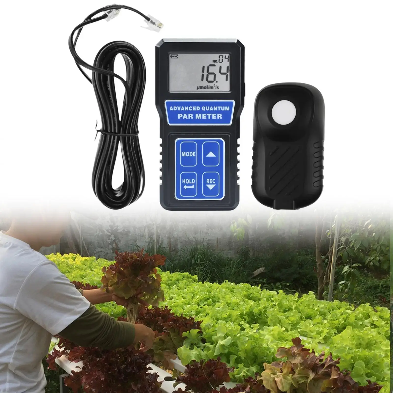 

Quantum Meter Large Measurement Sturdy Handheld Gadgets Light Intensity for Seed Cultivation Garden Outdoor Crop Growth Farms