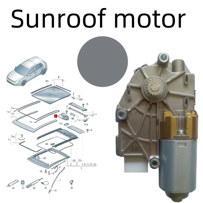 Authentic Sliding Sunroof Motor for Audi A3 Sportback Golf R32 GTI Rabbit OEM8V3959591A New 2013-2021 Brand New Replacement Part