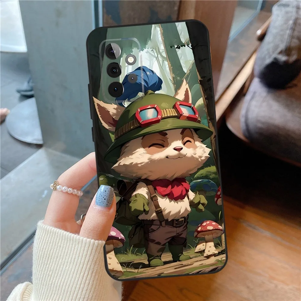 Custodia per telefono L-League of Legends Teemo per SamsungS24,23,22,21,S20 Ultra Pro 10,S30Plus,S9,20lite Ultra Cover nera