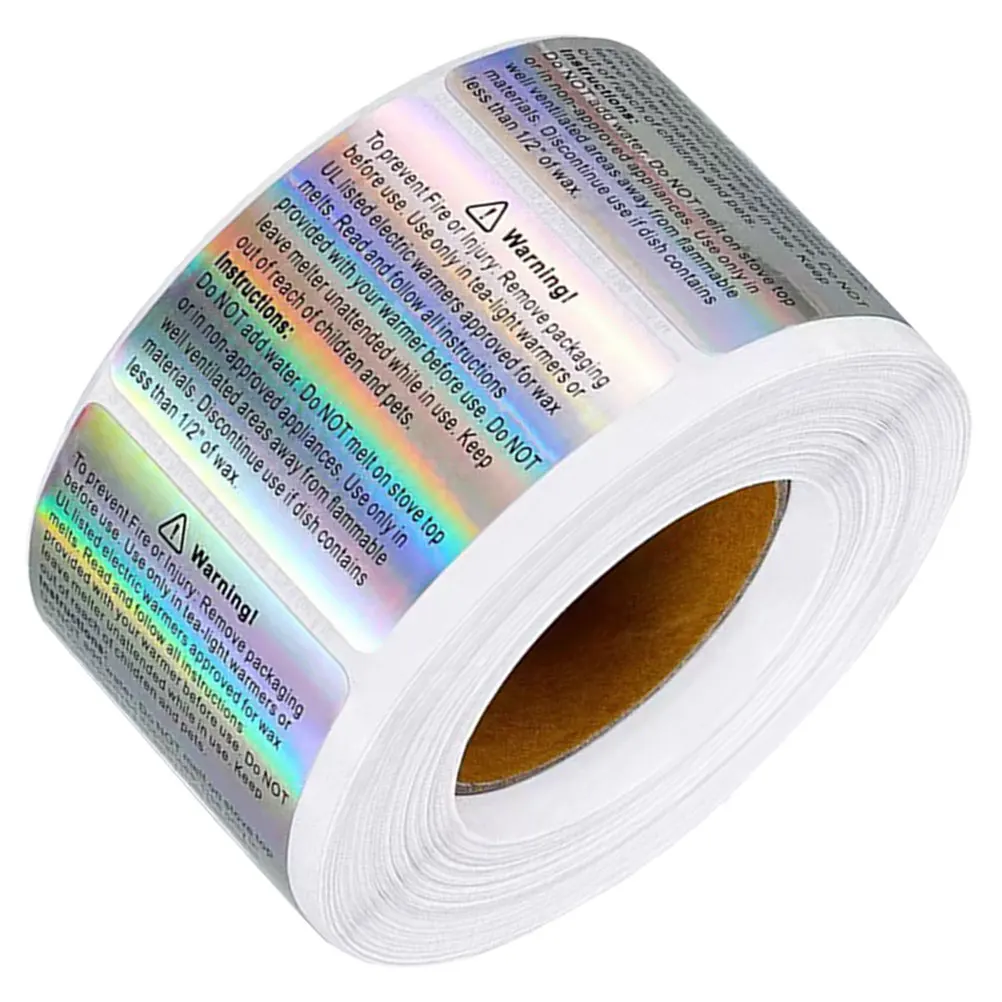 

500pcs Wax Melt for Jars Scented Labels Tin Safety Warn Adhesive Container Material Easy Application